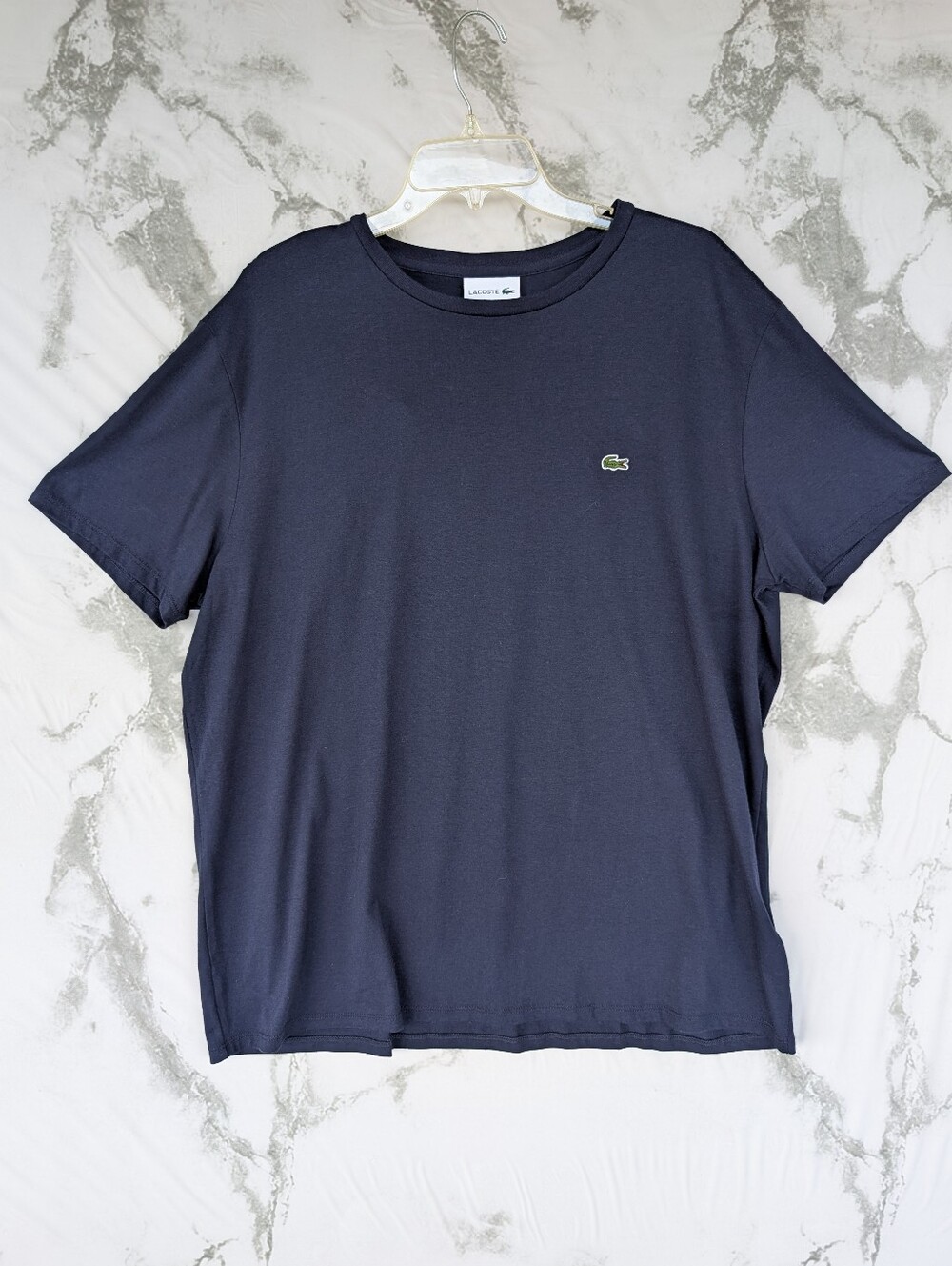 LaCoste Navy Pima Cotton Men's Crew Neck T Shirt Size XXL NWT
